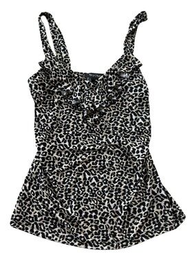 White House Black Market Leopard Print Top